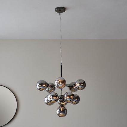 Endon 101147 - Suspension sur câble OSCAR 11xG9/18W/230V noir/fumé