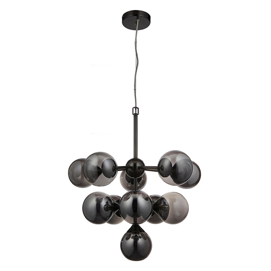 Endon 101147 - Suspension sur câble OSCAR 11xG9/18W/230V noir/fumé