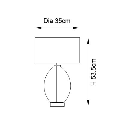 Endon 101150 - Lampe de table dimmable ELIN 1xE27/10W/230V blanche/laiton/beige fumé