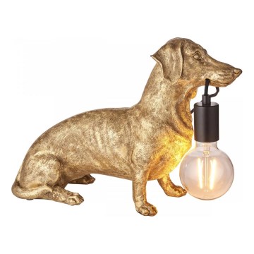 Endon 101187 - Lampe de table DACHSHUND 1xE27/10W/230V doré