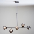 Endon 101348 - Suspension sur tige OTIS 5xG9/3W/230V chrome noir/noir fumé