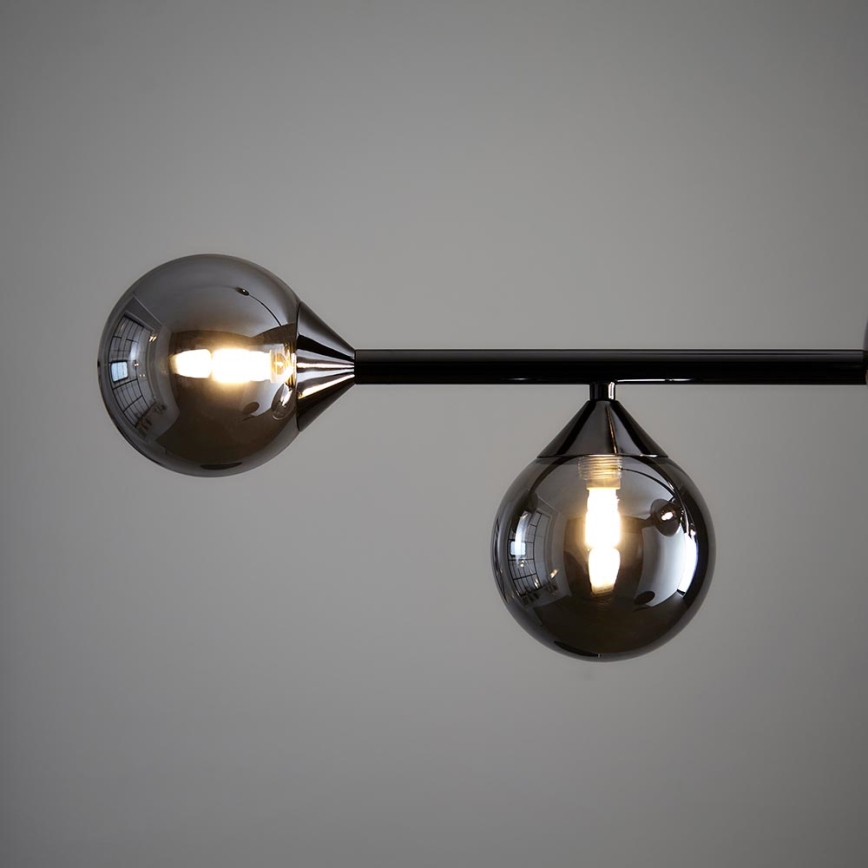Endon 101348 - Suspension sur tige OTIS 5xG9/3W/230V chrome noir/noir fumé