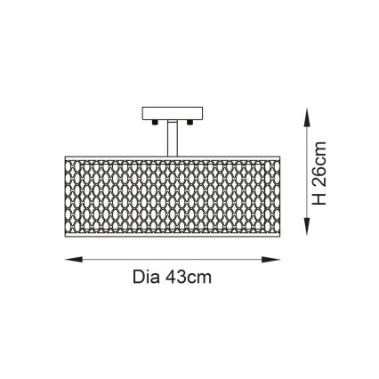 Endon 101568 - Plafonnier CORDERO 3xE27/10W/230V doré