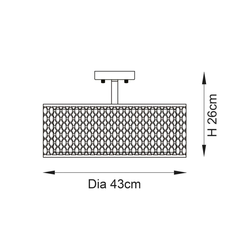 Endon 101568 - Plafonnier CORDERO 3xE27/10W/230V doré
