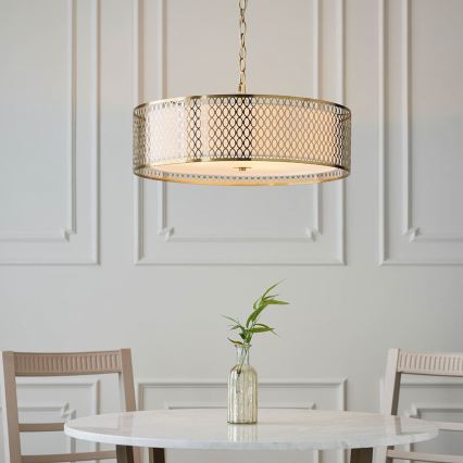 Endon 101569 - Suspension à chaîne CORDERO 3xE27/10W/230V dorée