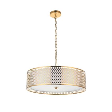 Endon 101569 - Suspension à chaîne CORDERO 3xE27/10W/230V dorée