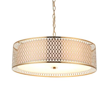 Endon 101569 - Suspension à chaîne CORDERO 3xE27/10W/230V dorée
