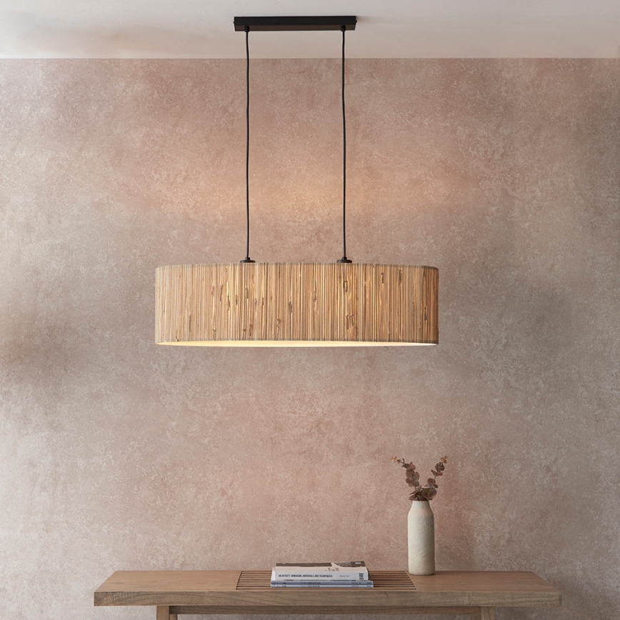 Endon 101692 - Suspension filaire LONGSHORE 2xE27/10W/230V beige