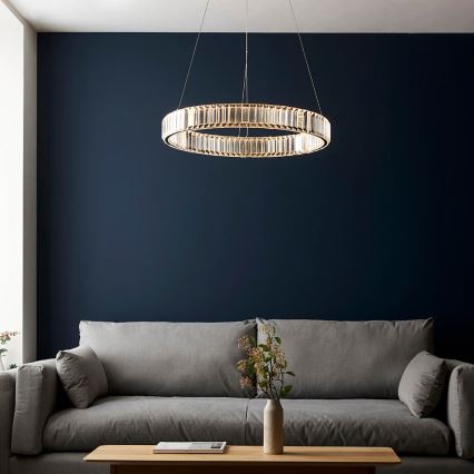 Endon 102255 - Suspension LED dimmable sur câble LAGUNA LED/36W/230V chrome brillant