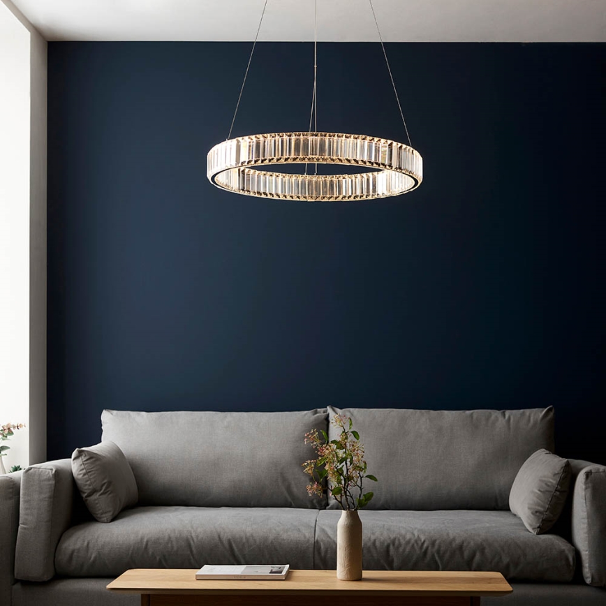 Endon 102255 - Suspension LED dimmable sur câble LAGUNA LED/36W/230V chrome brillant