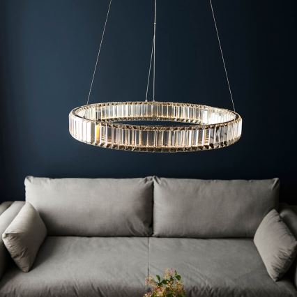 Endon 102255 - Suspension LED dimmable sur câble LAGUNA LED/36W/230V chrome brillant