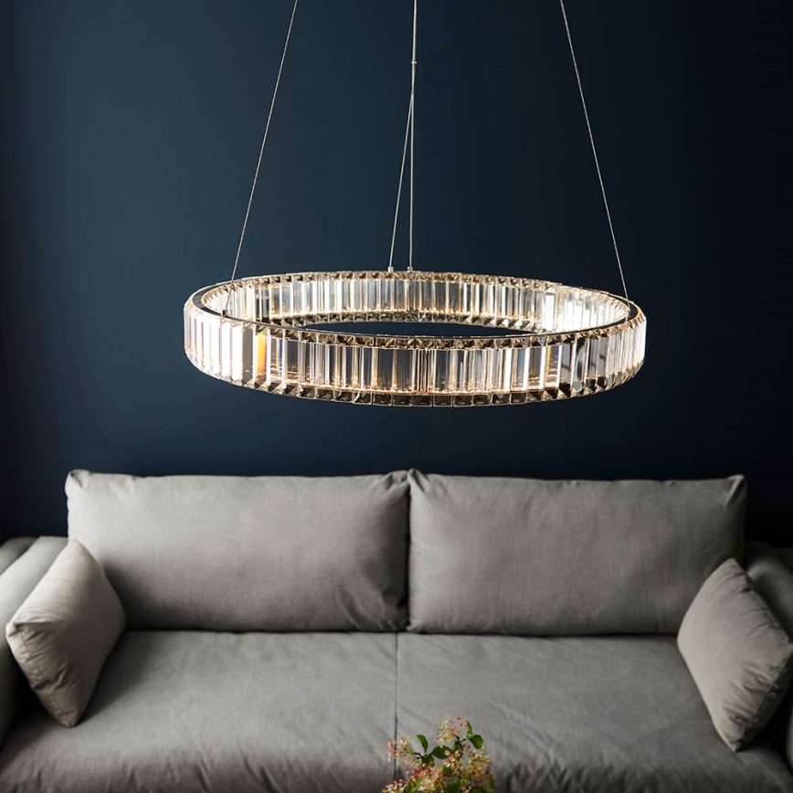 Endon 102255 - Suspension LED dimmable sur câble LAGUNA LED/36W/230V chrome brillant