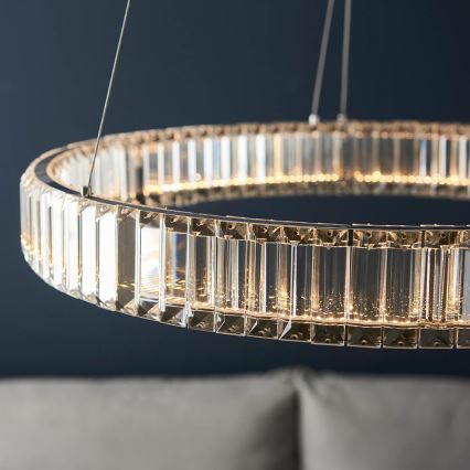 Endon 102255 - Suspension LED dimmable sur câble LAGUNA LED/36W/230V chrome brillant