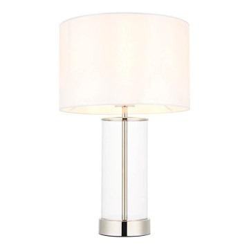 Endon 102674 - Lampe de table dimmable LESSINA 1xE27/10W/230V chrome brillant/blanc