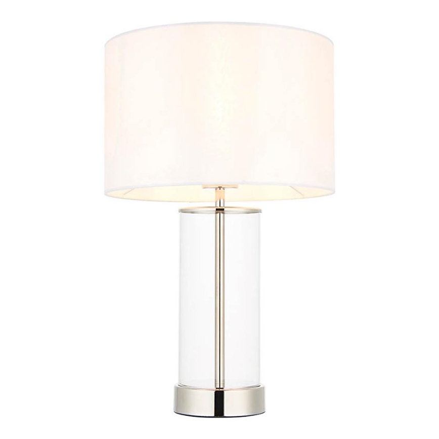 Endon 102674 - Lampe de table dimmable LESSINA 1xE27/10W/230V chrome brillant/blanc