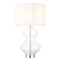 Endon 102676 - Lampe de table dimmable KELDA 1xE27/10W/230V blanc/chrome mat
