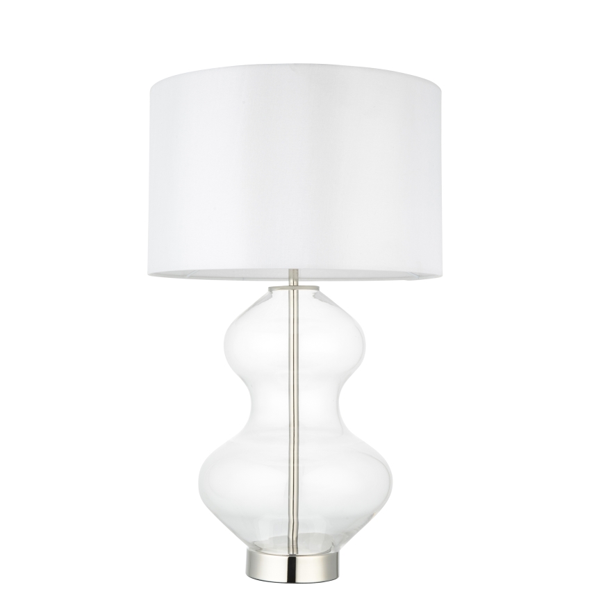 Endon 102676 - Lampe de table dimmable KELDA 1xE27/10W/230V blanc/chrome mat