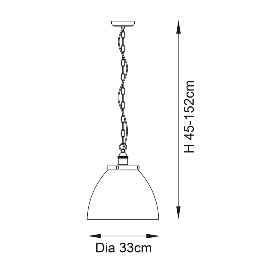 Endon 102926 - Suspension chaîne HANSEN 1xE27/10W/230V laiton