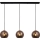Endon 102929 - Suspension filaire BOLI 3xE27/10W/230V noir/fumé marron
