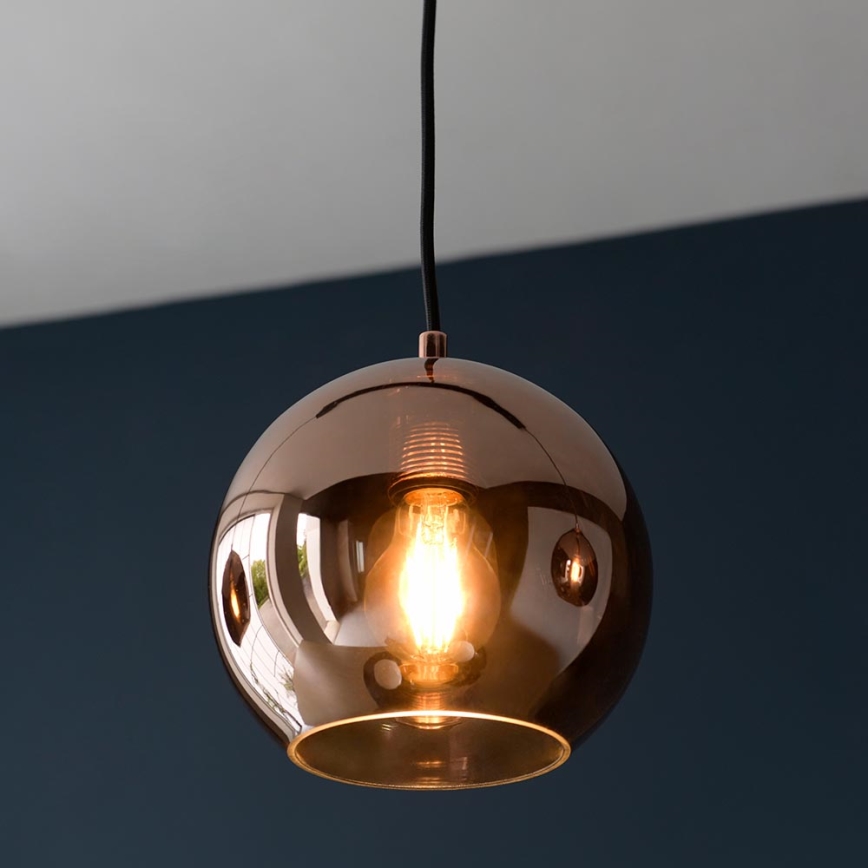 Endon 102929 - Suspension filaire BOLI 3xE27/10W/230V noir/fumé marron