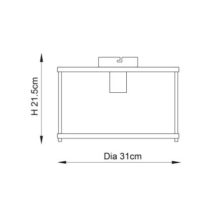 Endon 103112 - Plafonnier HOPTON 1xE27/10W/230V chrome mat