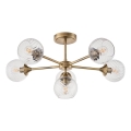 Endon 103171 - Suspension-barre ALLEGRA 6xE14/7W/230V laiton/transparent
