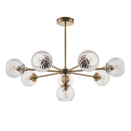 Endon 103172 - Suspension-barre ALLEGRA 8xE14/7W/230V laiton/transparent