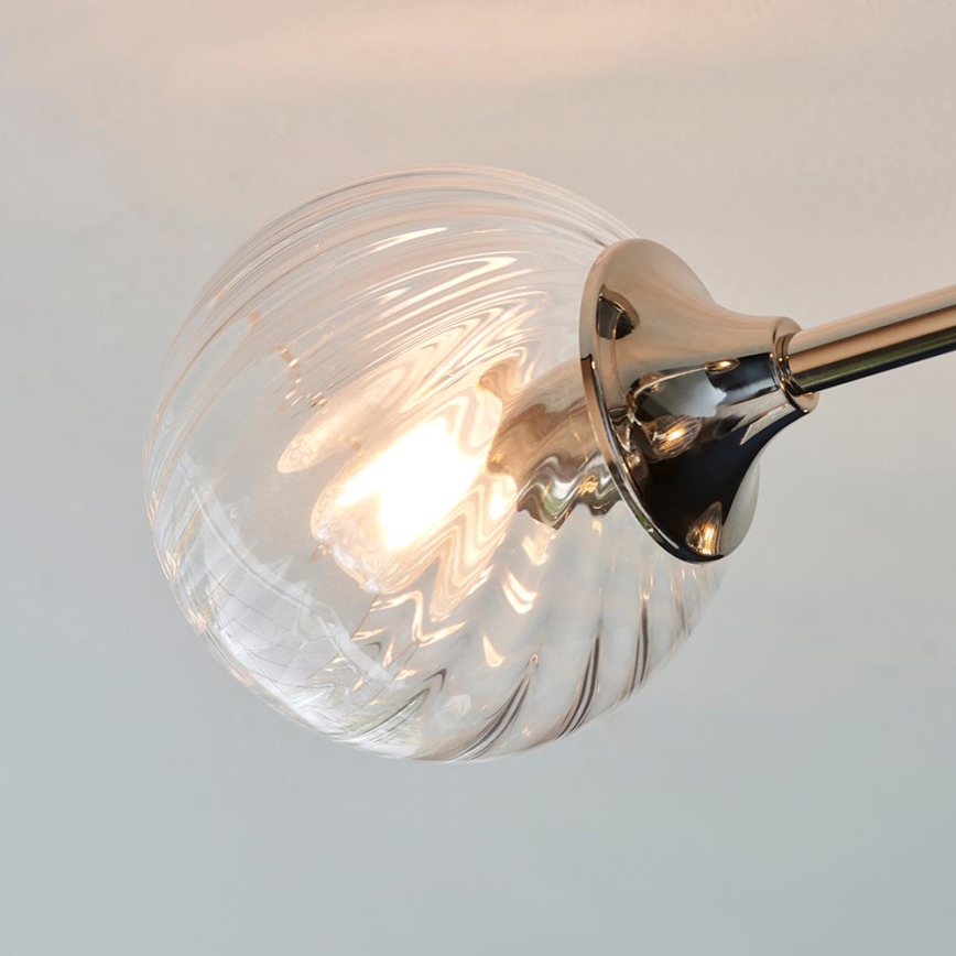 Endon 104050 - Suspension-barre ALLEGRA 6xE14/7W/230V chrome brillant/transparent