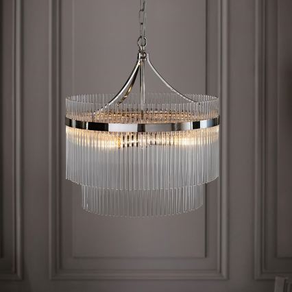 Endon 104112 - Lustre à chaîne MARIETTA 5xE14/7W/230V chrome brillant/transparent