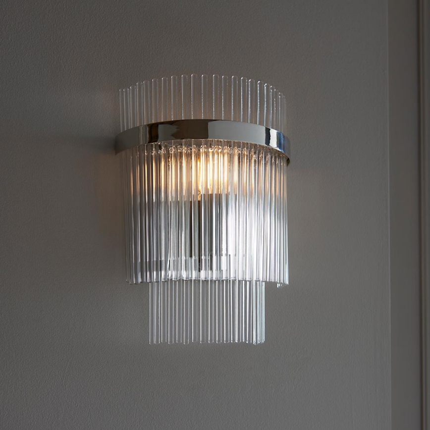 Endon 104114 - Applique murale MARIETTA 1xE14/6W/230V chrome brillant/transparent