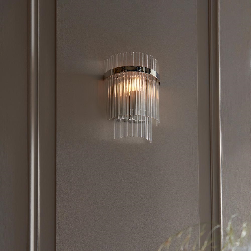 Endon 104114 - Applique murale MARIETTA 1xE14/6W/230V chrome brillant/transparent