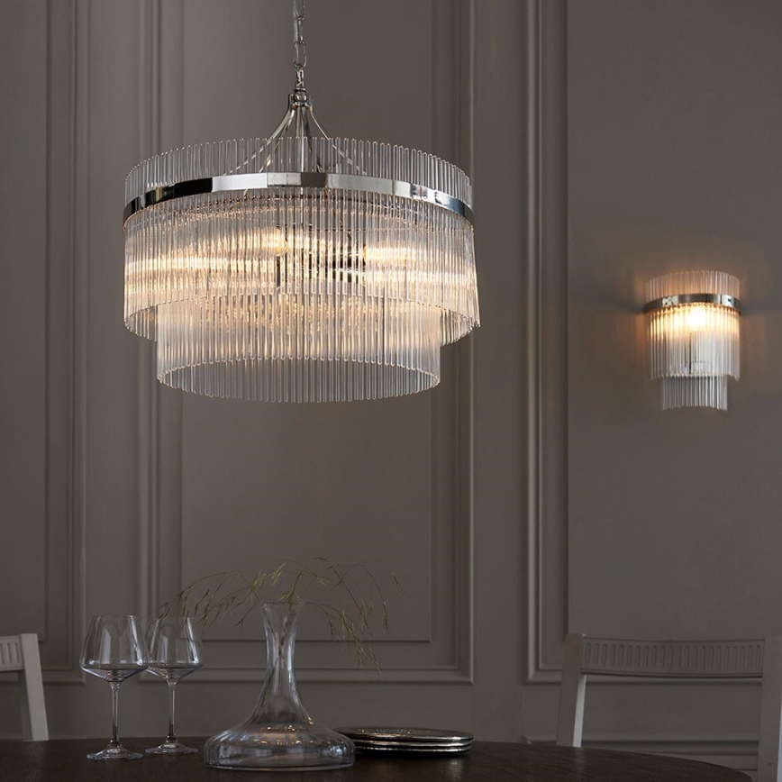 Endon 104114 - Applique murale MARIETTA 1xE14/6W/230V chrome brillant/transparent