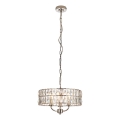 Endon 104466 - Suspension chaîne CLIFTON 3xE14/6W/230V chrome brillant/transparent d. 38,5 cm