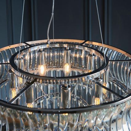 Endon 104530 - Lustre suspendu sur chaîne 9xE14/6W/230V chrome brillant