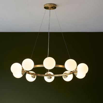 Endon 106008 - Suspension OTIS sur câble 10xG9/3W/230V, dorée