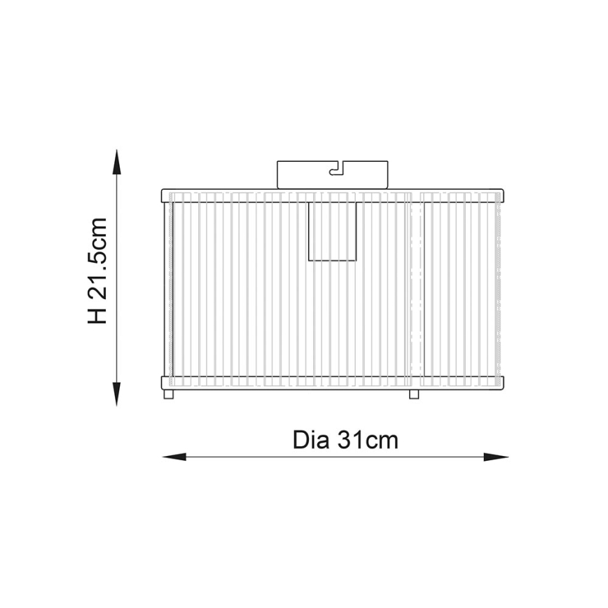 Endon 106265 - Plafonnier RIDGETON 1xE27/10W/230V laiton