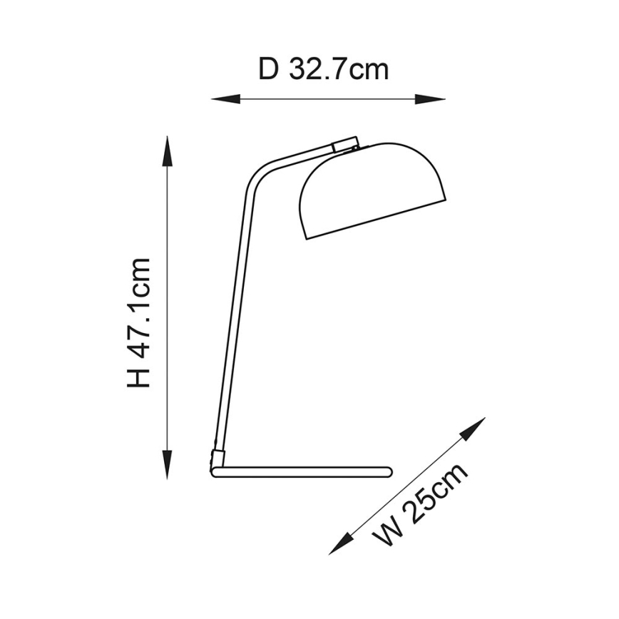 Endon 106336 - Lampe de table BRAIR 1xE14/7W/230V noire