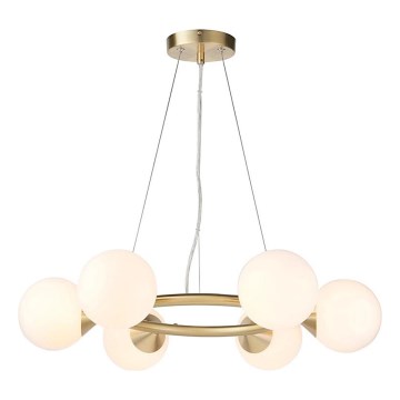 Endon 106390 - Lustre suspendu sur câble OTIS 6xG9/3W/230V doré