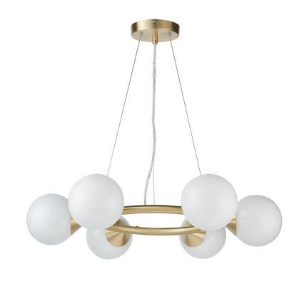 Endon 106390 - Lustre suspendu sur câble OTIS 6xG9/3W/230V doré