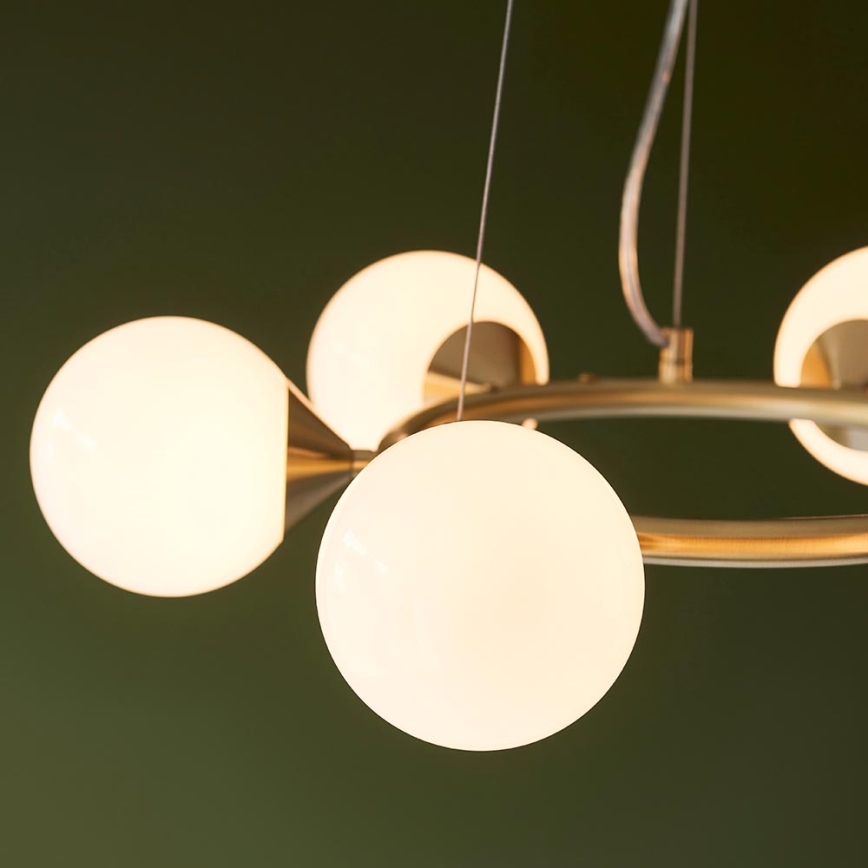 Endon 106390 - Lustre suspendu sur câble OTIS 6xG9/3W/230V doré