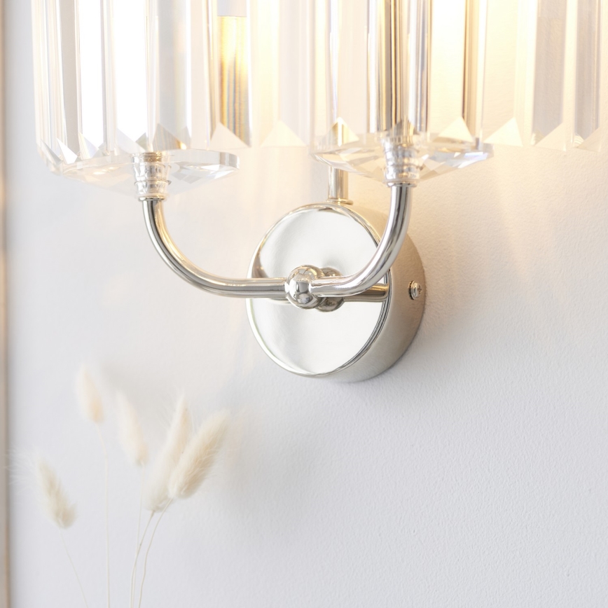 Endon 106448 - Applique murale CHESTERFIELD 2xE14/6W/230V, finition chrome brillant