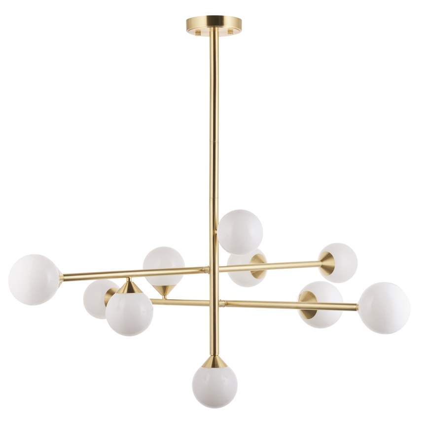 Endon 106754 - Lustre sur tige OTIS 10xG9/5W/230V doré