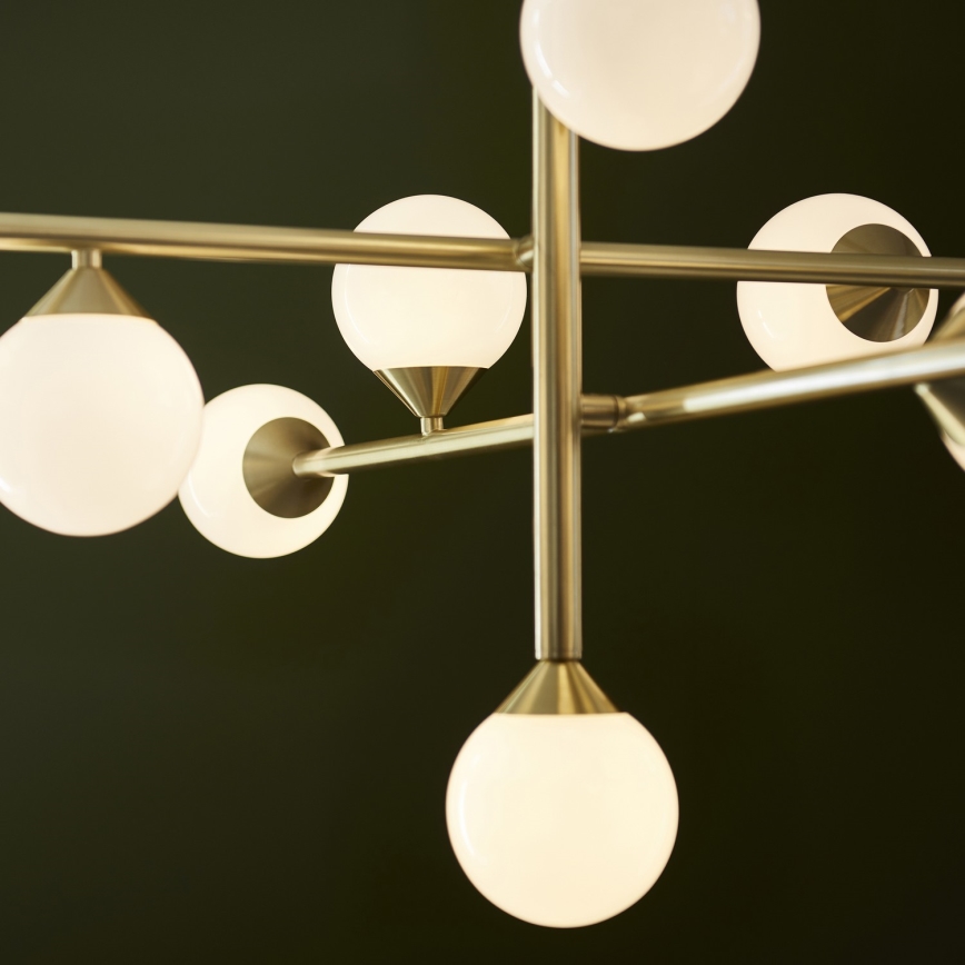 Endon 106754 - Lustre sur tige OTIS 10xG9/5W/230V doré