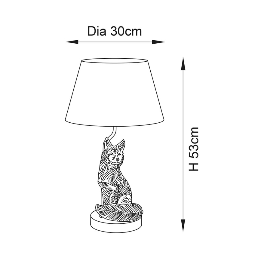 Endon 106796 - Lampe de table FOX 1xE14/6W/230V noir/laiton