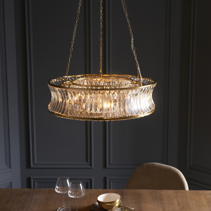 Endon 106811 - Lustre à chaîne 6xE14/6W/230V doré