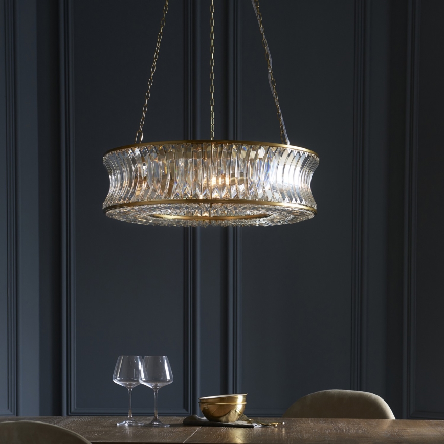 Endon 106811 - Lustre à chaîne 6xE14/6W/230V doré