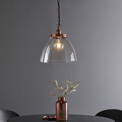 Endon 106895 - Suspension à chaîne HANSEN 1xE27/10W/230V cuivrée
