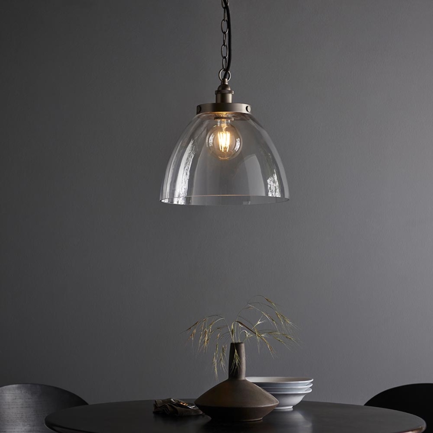 Endon 106896 - Lustre sur chaîne HANSEN 1xE27/10W/230V chrome mat