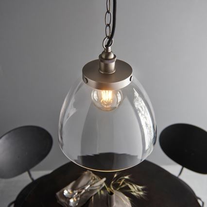 Endon 106896 - Lustre sur chaîne HANSEN 1xE27/10W/230V chrome mat