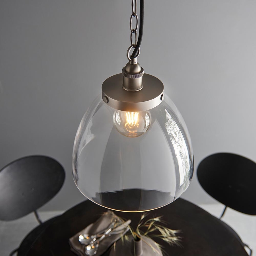 Endon 106896 - Lustre sur chaîne HANSEN 1xE27/10W/230V chrome mat
